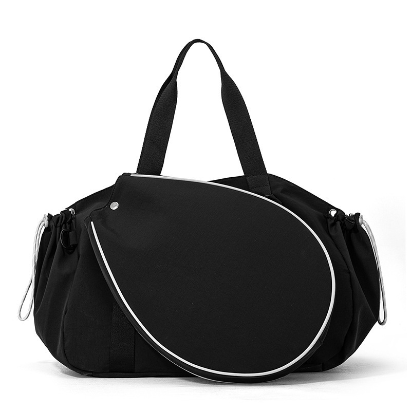 Raquette de tennis noire, grande taille.