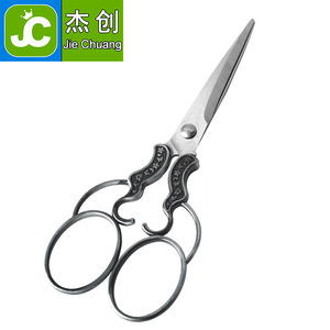 Mini taglio a punto croce Vintage a lama dritta con ricamo fatto a mano, forbici per uso domestico, vera foglia di tè - Product Image 4