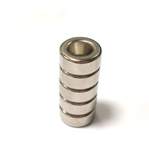 Starke magnetisierte NdFeB-Zylinder ring magnet Nickel beschichtet