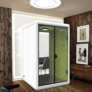 ห้องโดยสารอินเตอร์คอมสองคนทันสมัยการออกแบบแบบแยกส่วน32dB + กันเสียงประกอบง่ายเคลื่อนย้ายได้บ้านสำนักงานกันเสียงการประชุมที่อยู่อาศัย - Product Image 3