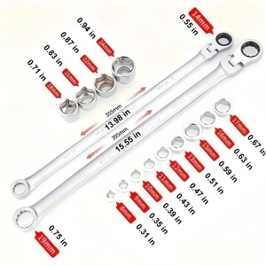 27pcs Extra Long Ratchet Wrench Set Flexible Head Multi Specification Plastic Socket <strong>Tools</strong> Hand Operated OEM Box <strong>Bag</strong> - Product Image 6