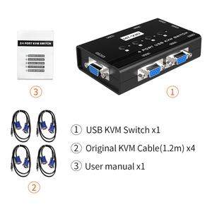 MT-ViKI VGA <strong>KVM</strong> <strong>Switch</strong> Box <strong>4</strong> Port USB Hub Sharing <strong>4</strong> Computers <strong>KVM</strong> Switcher