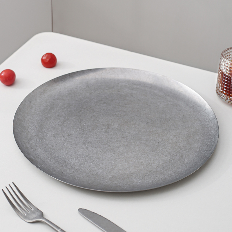 Disque peu profond gris 26cm sans cerclage