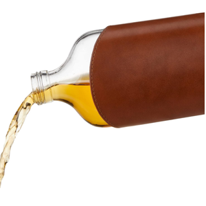 Youyue da-bọc <span class=keywords><strong>Flask</strong></span> - <span class=keywords><strong>Glass</strong></span> <span class=keywords><strong>Flask</strong></span> da Pouch - Whiskey <span class=keywords><strong>Flask</strong></span> cho nam giới với thép không gỉ vít Top - Product Image 4