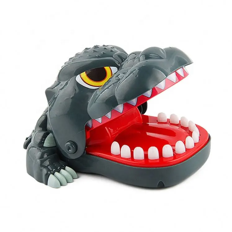 大きなクロコダイルシャーク犬の口歯科医咬傷指ゲームノベルティジョーク子供のためのおもちゃ