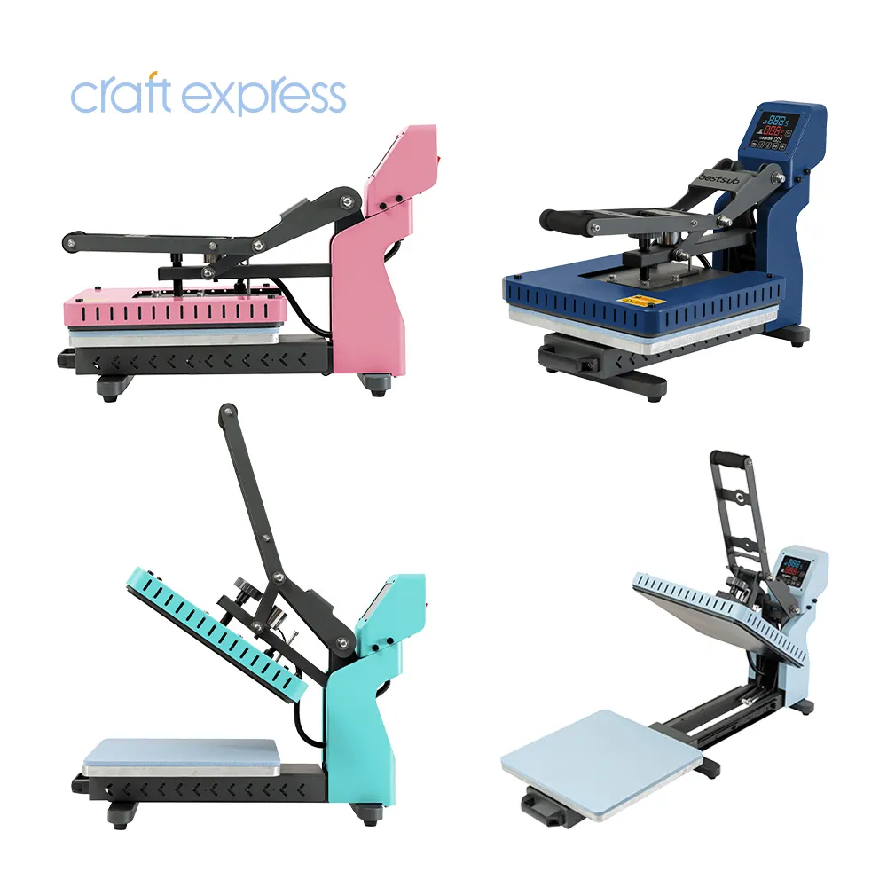 Craft Express Auto Open Slide Out Drawer Flat T shirt Transfer Printing 16x24 Heat Press Machine for small businesses