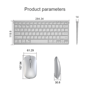 COUSO OEM ODM Ultra Thin <strong>Keyboard</strong> &amp; Mouse Ergonomic Mini Rechargeable <strong>Keyboard</strong> Wireless 2.4G Bluetooth <strong>Keyboard</strong> and Mouse Combo - Product Image 3