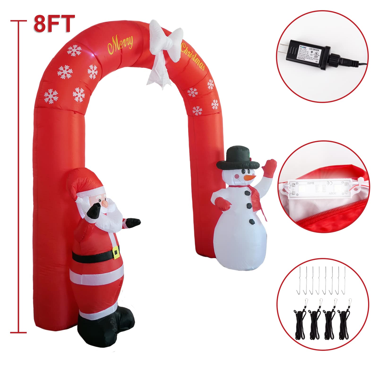 Archway avec Père Noël et bonhomme de neige