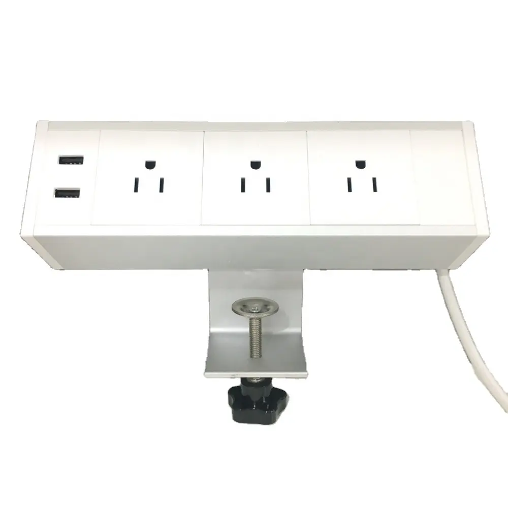 ETL Approved Item Electrical Mounted on Desk Clamp on Unit Power and USB Charger Modules for Office Desk and Adjustable Table