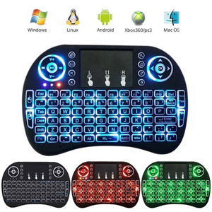 7 colori retroilluminato i8 Mini tastiera Wireless 2.4ghz inglese russo 3 colore aria Mouse con Touchpad telecomando Android TV Box - Product Image 4