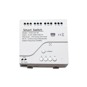 4CH RF Smart Switch 85-250V 220V AC WIFI Tuya Fernbedienung 433 Lichtsc halter 10A Relais Selbstsicher nde Verriegelung - Product Image 1