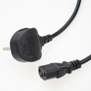 Sigorta ile yüksek kalite 3 tel İngiltere standart AC güç kablosu bilgisayar için 3Pin fiş güç kablosu - Product Image 1