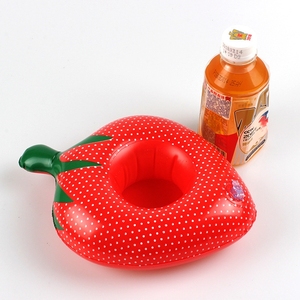 Sommer Meereseimer-Tassehalter Kunststoff-PvC Tier Frucht Serie Wasser aufblasbarer Donut schwimmender Trinkbecherhalter