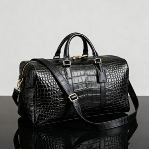 Nhà Sản Xuất OEM Đẹp Lớn Mens Cá Sấu Cá Sấu Mô Hình Giả Da Qua Đêm Mang Theo Trên Phòng Tập Thể Dục Thể Thao Túi Du Lịch Túi Cho Du Lịch - Product Image 4