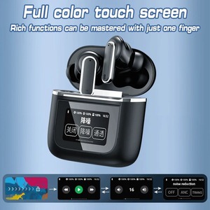 2024 TWS YX27 ANC Noise Cancelling Earphone HD Stereo <strong>Wireless</strong> Earbuds In-Ear Headphone Display <strong>LCD</strong> Touch Smart Screen Earphones
