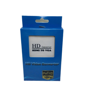 Adaptador convertidor de audio Mini HD a VGA con entrada de audio HD y salida VGA Divisor y convertidor de audio HDMI2VGA