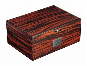 วินเทจ50 CT ไม้สก์ท็อปซิการ์ Humidor ที่มี Divider ความชื้นและดิจิตอลเทอร์โมไฮโกรมิเตอร์สำหรับผู้ชาย - Product Image 3