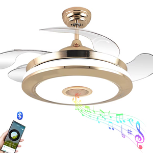 Controllo romantico semplice ventilatore da soffitto con luce a Led Multi funzione di luce ventilatore da soffitto e luce con altoparlante della lampada - Product Image 1