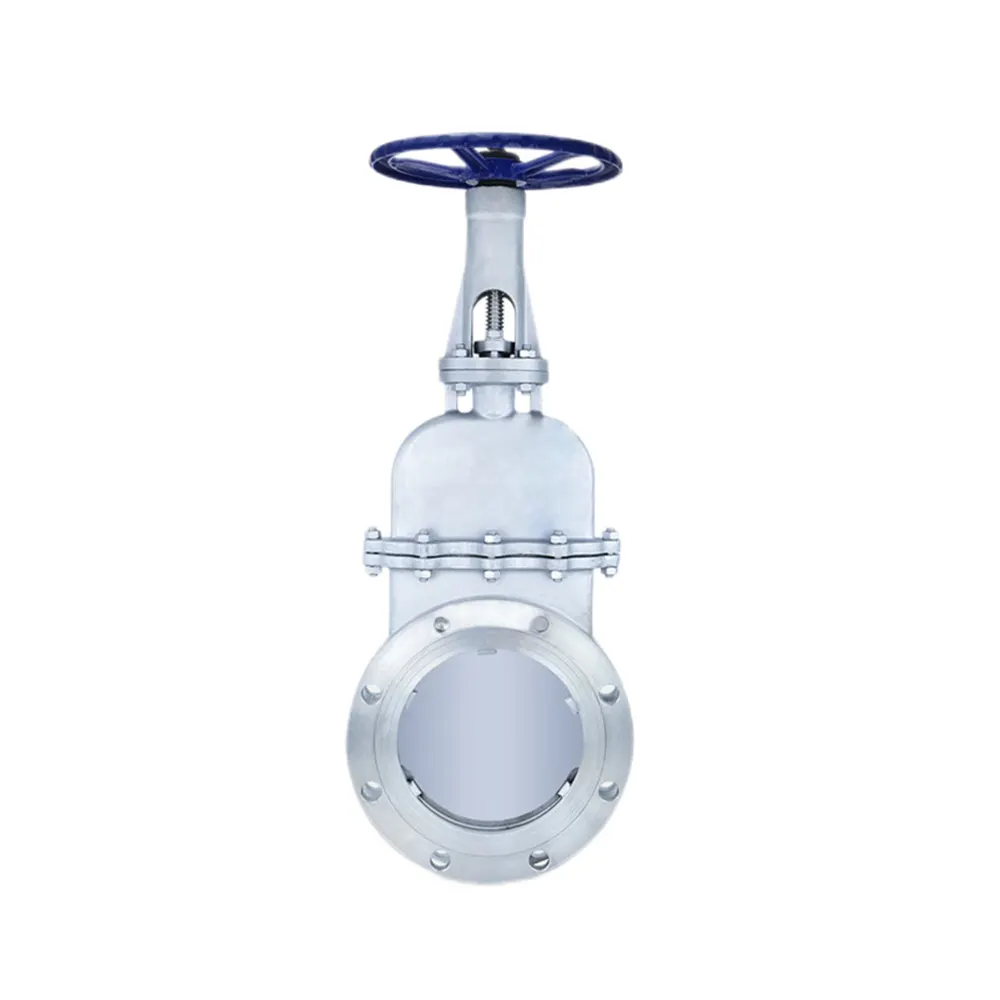 Factory supply knife gate valve price pn40 6 inch worm gear manual knife gate valve non-rising valve stem