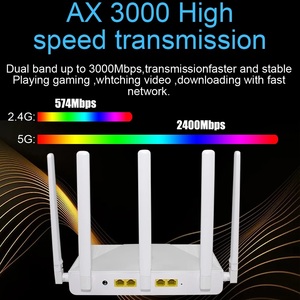 Ax3000m wifi6 Bộ định tuyến Gigabit băng tần kép 2.4G & 5g 802.11ax hỗ trợ tầm xa openvpn Chất lượng cao 5 ăng ten ngoài - Product Image 5