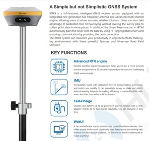2020 neues Hi-Target Irtk4 Gnss RTK-System IMU 886 Kanäle ihand30 Controller Hi Survey Road Software - Product Image 2