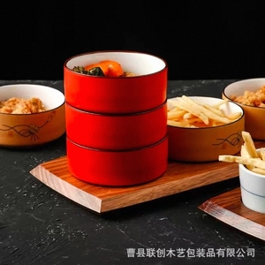 Sabri cổ điển rắn gỗ Snack tấm hình chữ nhật nhà hàng bít tết Platter cho khoai tây chiên chiên gà dips cho cắm trại - Product Image 5