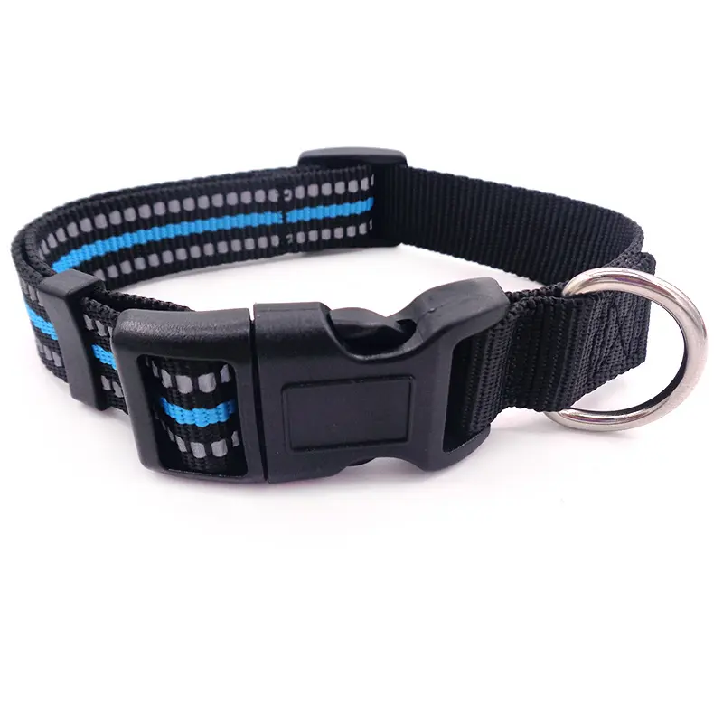 Wholesale Manufacturer Reflective  Nylon Adjustable Pet Dog Collar