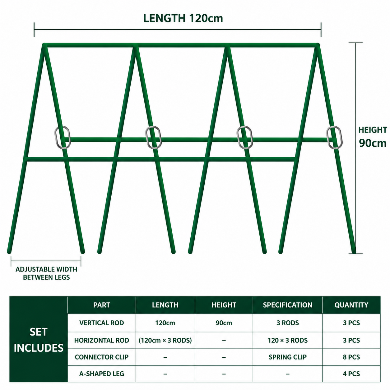 11mm thick (120x90) 3 horizontal 8 vertical