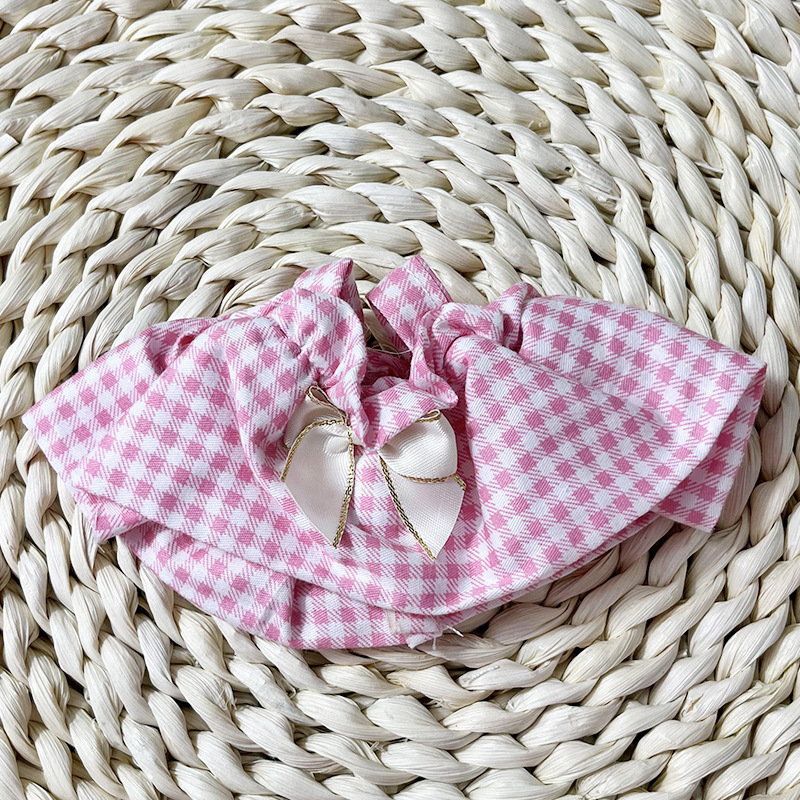 Pink plaid skirt (baby clothes) - 20cm without skeleton