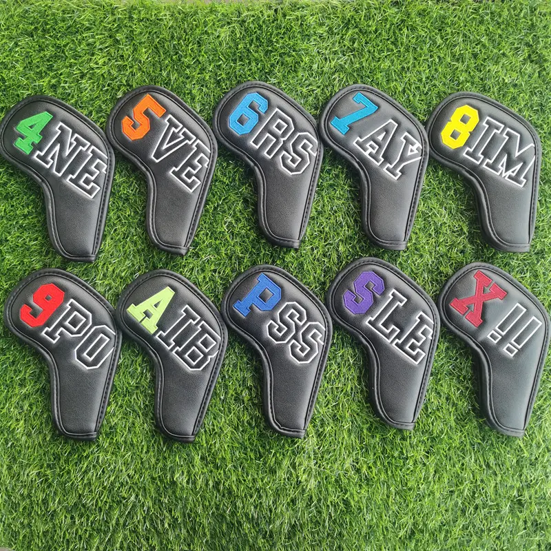 hot sale golf club covers extended digital high grade pu waterproof golf club covers golf head covers headcover