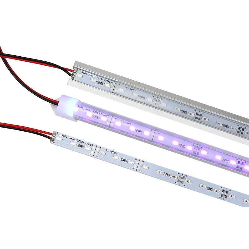 紫色のLEDハードライトストリップDC12V滅菌アルミニウム5730ハードランプストリップキッチン照明LEDキャビネットライト