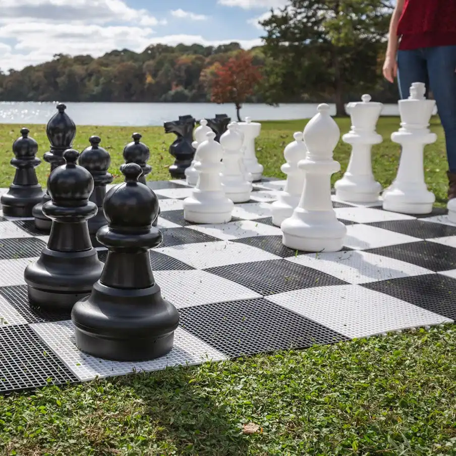 Большой Шахматный набор WANHUA в натуральную величину, гигантский уличный Шахматный набор со складным шахматным ковриком