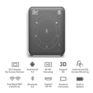 Hot Sale P11 854x480 <strong>DLP</strong> Smart Projector Android 9.0 4GB+32GB Mini 4K Android Projector With Infrared Remote <strong>Control</strong> - Product Image 3