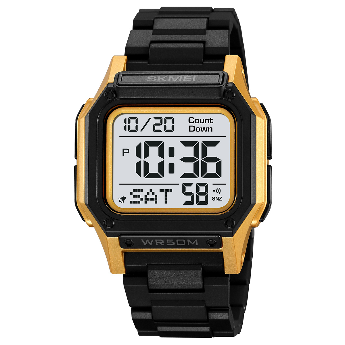 black/gold-white