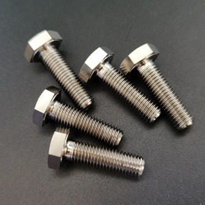 TC4 titanyum altıgen başlı cıvata 1/4 "-20 Unc ila 1/4"-28 Unf ANSI standardına düz kaplama - Product Image 1