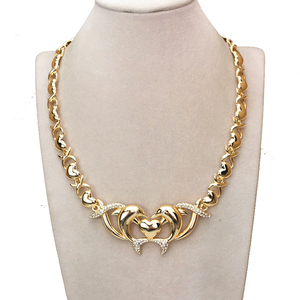 Yuminglaiハートジュエリーセット<span class=keywords><strong>XOXO</strong></span>ジュエリー女性用ゴールドメッキジュエリーFHK10420