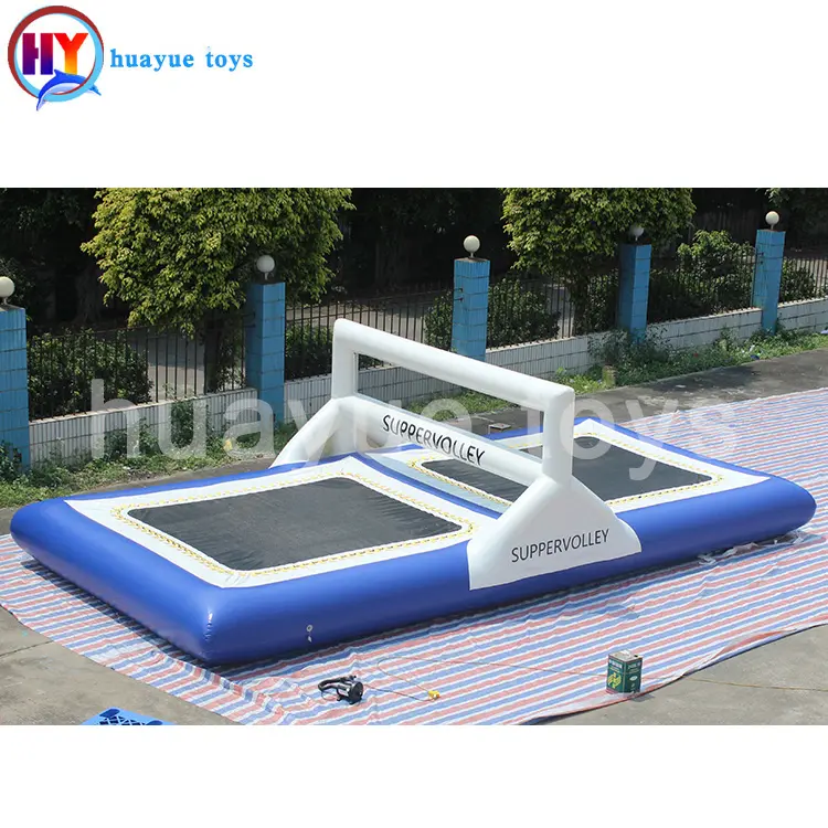 Chinese factory inflatable water floating bounce volleyball jump game for water recreation