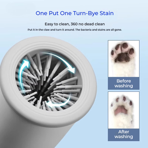 Automatic Soft Silicone Paw Cleaner Massager Dogs/Cats Sustainable Plastic <strong>Pet</strong> Waste Disposal Cup Eco-Friendly Paw Grooming - Product Image 3