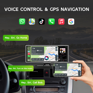 Pantalla CarPlay portátil de 9 pulgadas, reproductor Multimedia Universal Linux OS, navegación GPS para Bluetooth, DVD, TV, reproductor de MP3/CD, marcha atrás - Product Image 4