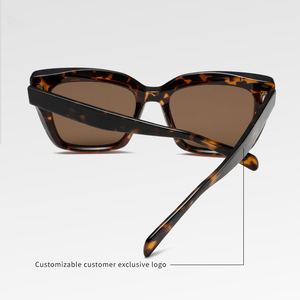 Thiết kế mới thương hiệu sang trọng Shades Sun Kính TR90 khung Acetate đền phụ nữ Kính mát hợp thời trang - Product Image 3