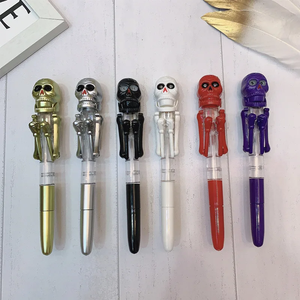新款骷髅拳击笔/骷髅骷髅拳马圆珠笔/万圣节骷髅笔创意女巫熊猫南瓜老虎笔