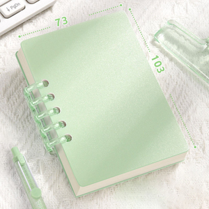 Cuadernos a granel para estudiantes, tamaño A7, hojas sueltas recargables duraderas con cubierta de PU de bolsillo índice