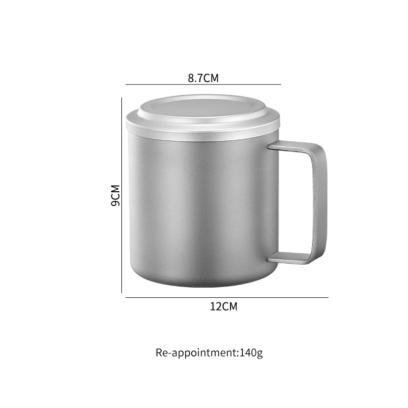 Pure titanium mug