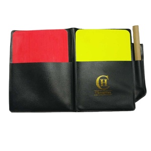 Mới bán buôn thể thao bóng đá bóng đá trọng tài Ví máy tính xách tay màu đỏ Thẻ vàng cảnh báo thẻ - Product Image 1