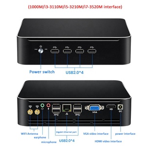 I3 i5 i7 mini ana bilgisayar HD-MI VGA SPK MIC LAN USB3.0 mini oyun masaüstü montaj küçük ana ofis masaüstü mini pc - Product Image 4