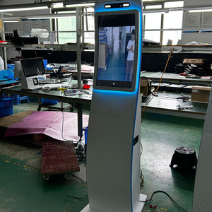 23,6-Zoll-Display Touchscreen-Kiosk Interaktives Panel Kiosk Kiosk Display Stand Monitor Warteschlangen system Gebogener Boden stehend - Product Image 3