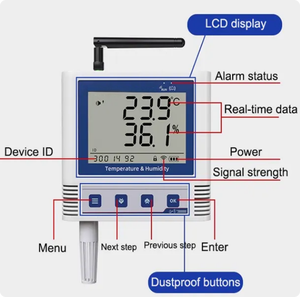 Remote Monitoring Wireless LORA <strong>Temperature</strong> and Humidity <strong>Data</strong> <strong>Logger</strong> with alarm - Product Image 6