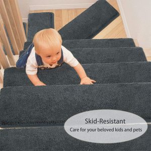 Anti Slip โพลีเอสเตอร์ PVC สนับสนุนรอดำเนินการลื่นพรมบันไดยางเสื่อ - Product Image 2