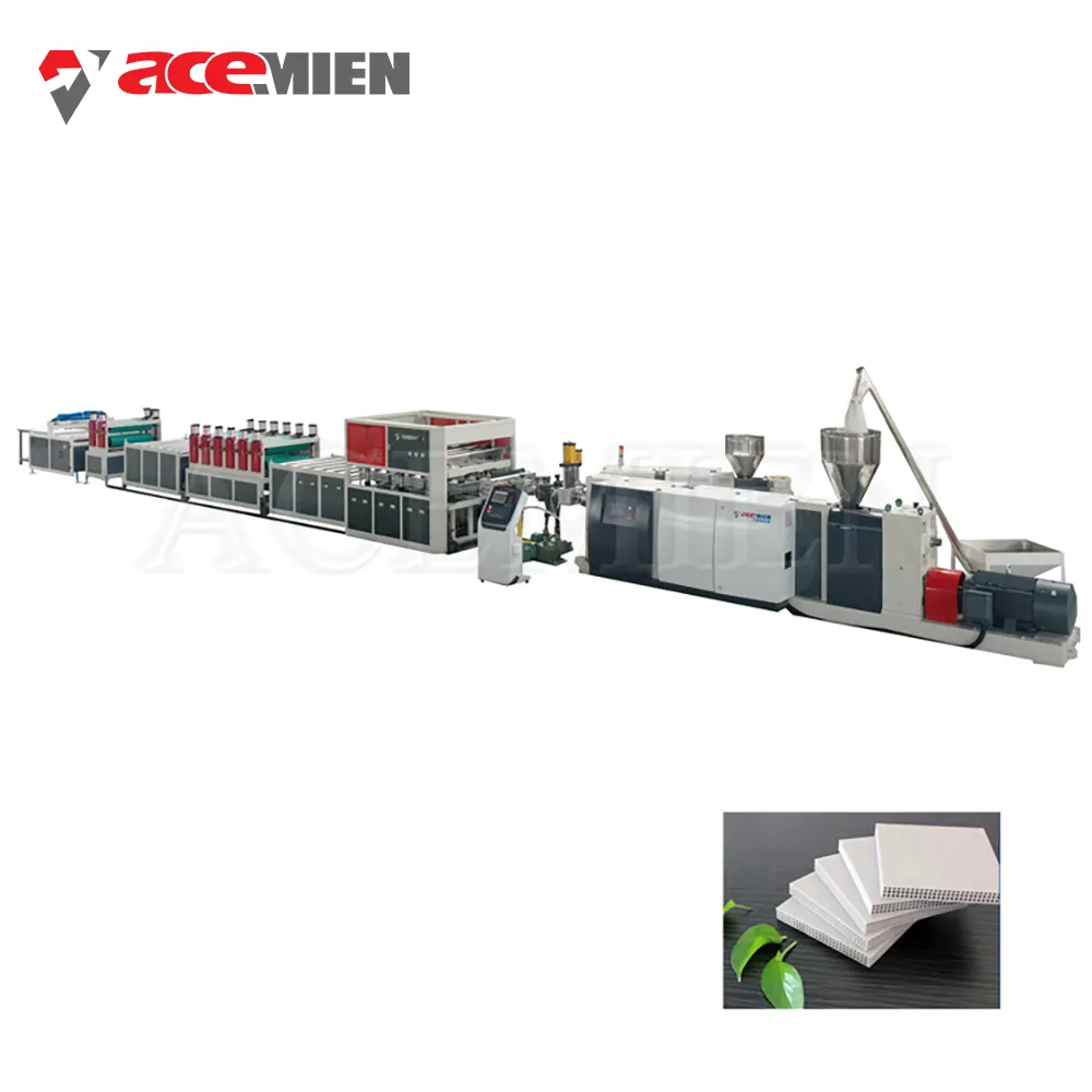 915 mm width PP recycled plastic construction hollow sheet template formwork extrusion machine production line