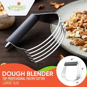 Bahar şef profesyonel büyük hamur Blender & ince Shred Zester paslanmaz çelik pişirme ve pasta araçları 2 ürün paketi gri - Product Image 4
